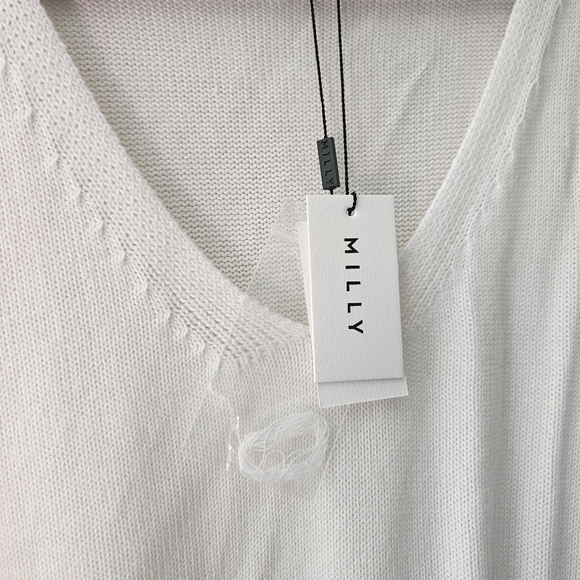 Revolve Milly Cotton-Blend Tunic with Ribbed Neckline and Hem Turtleneck - Picture 4 of 10